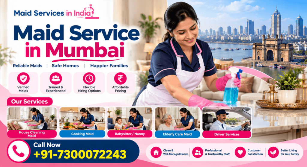 Reliable Maid Service in Mumbai and Across India with Maid Services In India